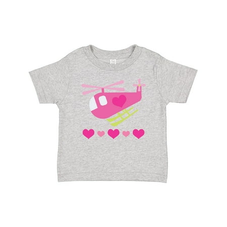 

Inktastic Valentine Pink Heart Helicopter Gift Baby Boy or Baby Girl T-Shirt