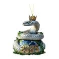 thumbnail image 2 of Crown Earth Decoration 2D Acrylic Crown Wrapping Earth 2025 Decoration Chinese New Year Hangable Decoration Hangable Decoration Car Rearview Pendant,A Snake Crown Acrylic Pendant Clearance, 2 of 9