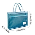 thumbnail image 3 of Bolso de malla con cordón y cremallera – Bolsa organizadora de malla de nailon, diseño transparente, gran capacidad para almacenamiento de material de arte, libros, viajes, uso diario, 3 of 6