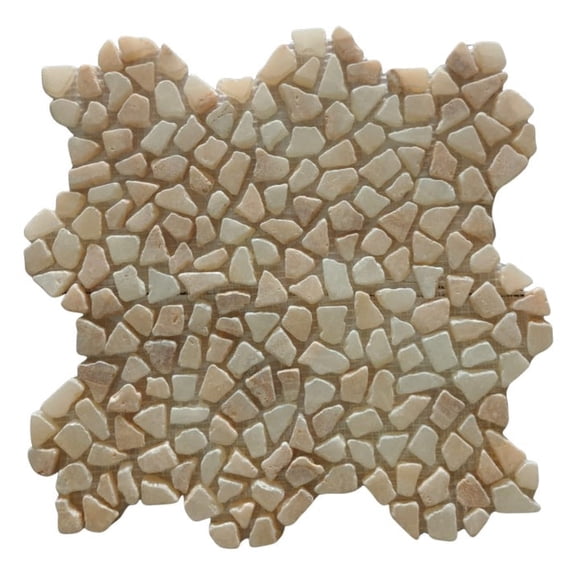 CNK Tile Mix Quartz 12''x12'' Mini Tumbled Marble Mosaic Tile