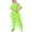 Green, variant on Girls Latin Dancewear Set, Two Piece Tassel Camisole and Fringe Pants, Modern Salsa Ballroom Performance Outfit