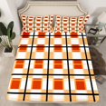 thumbnail image 2 of Manfei Abstract Checkered 4pcs Bed Sheets for Boys Girls,Geometric Stripes Plaid King Sheets,Retro Vintage Style Super Cozy Sheet Set,Microfiber Bedroom Decor, 2 of 7
