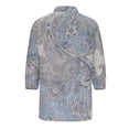 thumbnail image 5 of IROINNID Plus Size Shirts for Women Leisure Loose V-Neck 3/4 Sleeve Printed Front Button Cardigan Shirt Tops T-shirt,Gray, 5 of 6