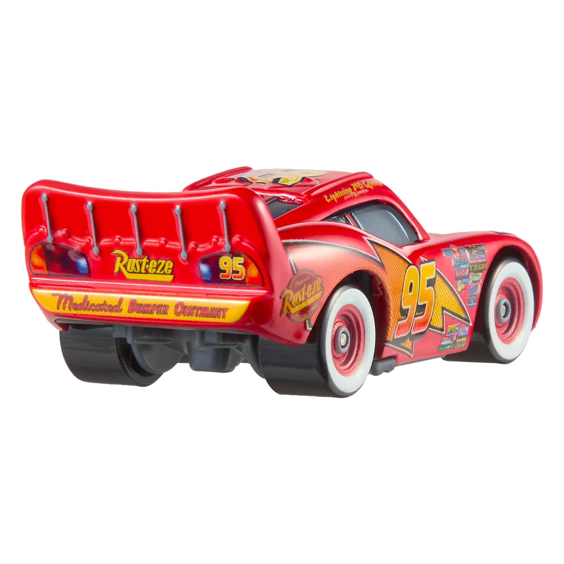 Disney and Pixar’s Cars Whitewalls Lightning McQueen Toy Car, 1:55 Scale Die-Cast Vehicle