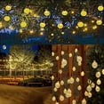 thumbnail image 4 of Guirnalda de luces solares para exteriores - 20 LED - 8 modos - Bolas de cristal - Resistente al agua - Ip65 - Para jardín, terraza, árboles, patio, fiesta, decoración de bodas (blanco cálido) Blanco, 4 of 4