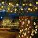 thumbnail image 4 of Guirnalda de luces solares para exteriores - 20 LED - 8 modos - Bolas de cristal - Resistente al agua - Ip65 - Para jardín, terraza, árboles, patio, fiesta, decoración de bodas (blanco cálido) Blanco, 4 of 4