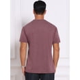 thumbnail image 3 of DARING DIVA Men's Crew Neck Short Sleeve Solid Color Retro Style T-Shirt XL Burgundy, 3 of 7