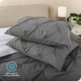 thumbnail image 6 of Bare Home Pintuck Down Alternative Comforter Set - 3-Pieces - All Seasons - King, Grey, 6 of 8