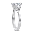 thumbnail image 2 of Silvago Jewelry Radiant 2.24 Ct Oval Cut Moissanite Engagement Ring - Moissanite - 14K White Gold Plated Prong Set - Three-Stone Inspired Band - Celebrate Love and Cherished Occasions, 2 of 3