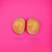 Beauty Form -Silicone Mastectomy Prosthesis Concave Bra Enhancer Insert 1-1.5 Cup Size- Beige XLarge