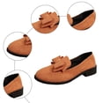 thumbnail image 5 of Rokment Womens Bow Ballet Flat Dress Shoes for Bride Wedding Trendy Casual Lined Bowknot Low Heel Slip on Walking Penny Loafers Orange Size 9.5, 5 of 7