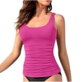 thumbnail image 2 of Summer Plus Size Tankini Swimsuit for Womens Fashion One Piece Fashion Sleeveless Solid Bikini Swimsuit Push-Up Padded Swimwear Swimsuit Blouse, 2 of 3