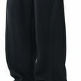 thumbnail image 7 of Qgtaibl Men's Baggy Sweatpants Elastic Waist Drawstring Wide Leg Sport Pants Casual Loose Fit Daily Trouser with Pockets (Black M), 7 of 7