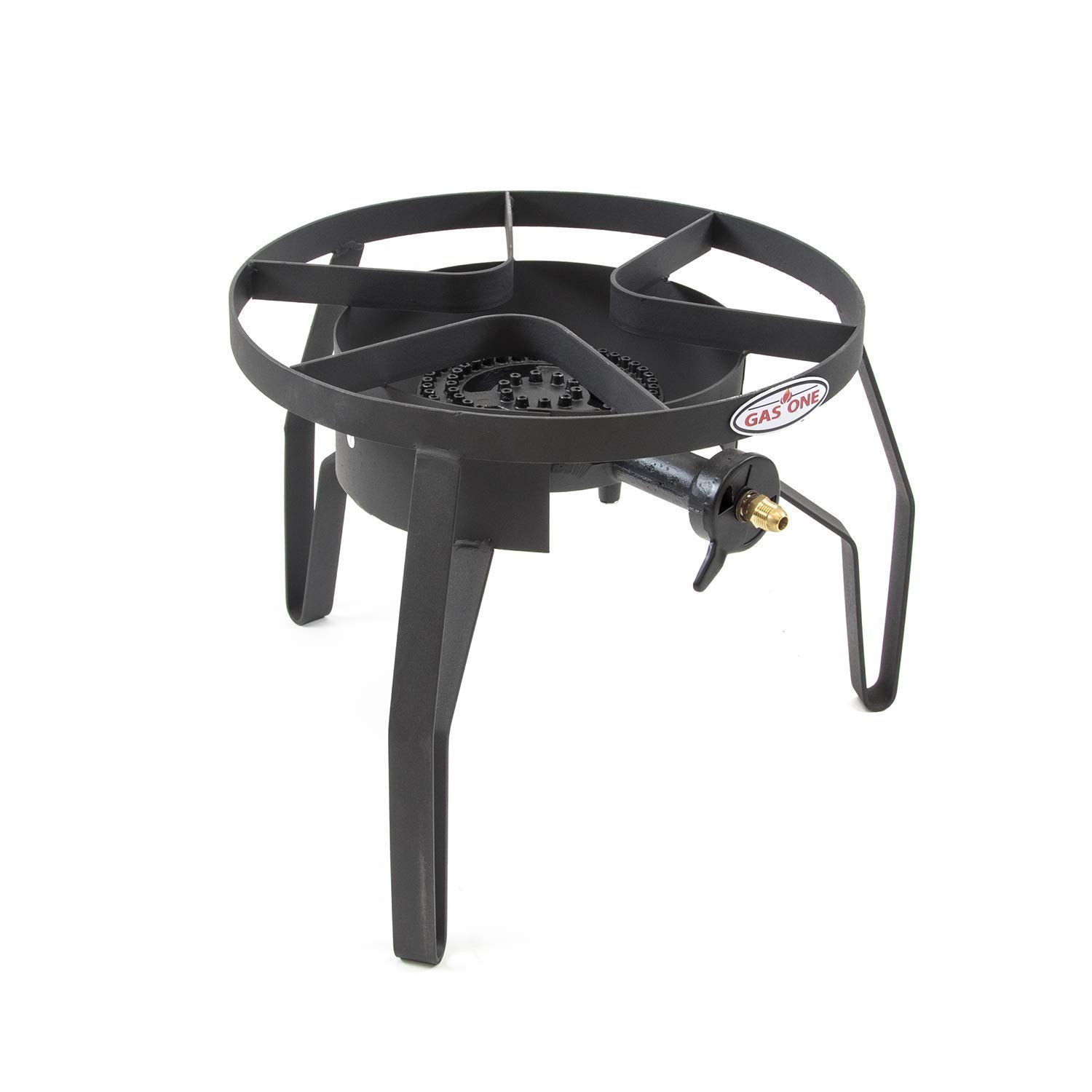 Gas One Propane Single Burner, Outdoor Cooker with Regulator and Hose  (Round Frame)