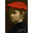 thumbnail image 2 of Ottilie Wilhelmine Roederstein 14x18 Black Ornate Wood Framed Double Matted Museum Art Print Titled - Self-Portrait with a Red Cap (1894), 2 of 5