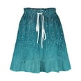 thumbnail image 6 of ZQUUVOU Ruffle Mini Skirts For Women High Waist Flowy Summer Boho Ruffle Tiered Short Skirt Sky Blue, 6 of 6