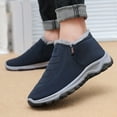 thumbnail image 5 of Gyexs Snow Boots for Women Winter Footwear Barefoot Shoes Waterproof Hiking Boots Warm Sheepskin-Lined Orthopedic Shoes on Ankle Sneakers with Arch Support, Navy, Size 7.5, 5 of 7