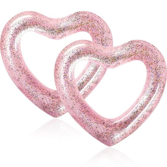 Flota para piscina Sumind Heart de Water Floats, 120 x 100 cm, 2 unidades