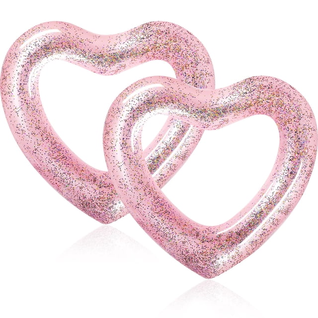 Flota para piscina Sumind Heart de Water Floats, 120 x 100 cm, 2 unidades
