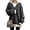 Dark Gray., variant on Women's Winter Chunky V Neck Long Sleeve Loose Cable Knit Sweater Pullover