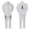 thumbnail image 3 of Baby Boy Christening Formal White Single Breasted Suit Silver Gold Guadalupe on Stole & Back Sm-20, 3 of 4