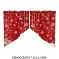 thumbnail image 3 of Christmas Themed Window Curtain 2 Piece, Irregular Polyester Drapes for Living Room Bedroom, Festive Holiday Window Decoration for Party Scene Layout, 3 of 6