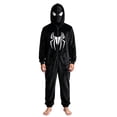 thumbnail image 2 of Halloween Spider Cosplay Flannel Onesie,Soft Fleece Hooded Pajamas Jumpsuit for Theme Party, 2 of 7