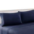 thumbnail image 1 of Benzara BM202155 Bezons Full Size Microfiber Sheet Set, Navy Blue - 4 Piece, 1 of 3