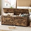 47.2 Inch Farmhouse Toy Storage Bench with Safety Hinges, Wooden Storage Chest, 300 lb Capacity, Multi-Purpose Toy Box Organizer for Bedroom, Living Room, Entryway