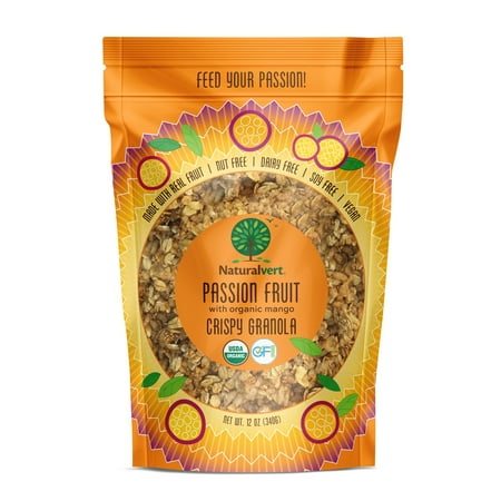 Naturalvert Organic, Gluten Free, Vegan Granola- Passion Fruit Mango Vegan (12oz)