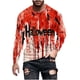 thumbnail image 2 of Amzcrzy - Sudadera Para Hombre, Estilo Casual, Cuello Redondo, Manga Larga, Para Halloween, Con Estampado De Moda, Color Rojo, 5Xl, 2 of 5