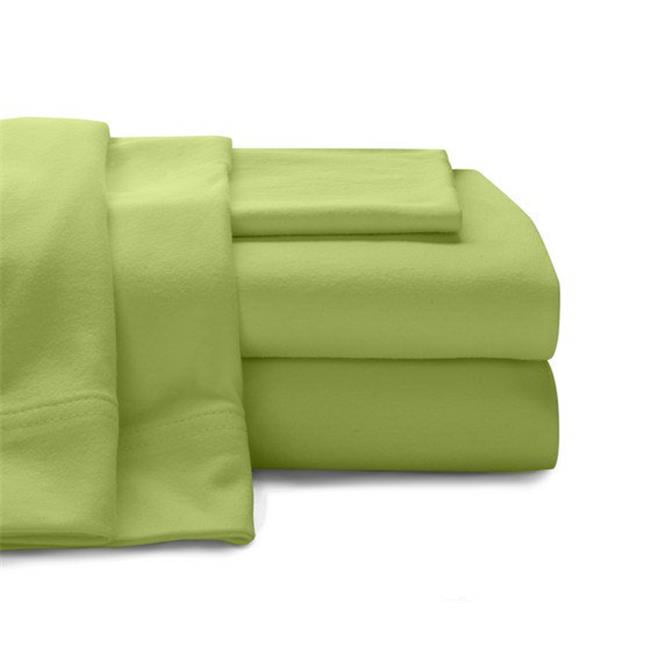 Super Soft 100 Percent Cotton Jersey Sheet Sets, Lime Full Size
