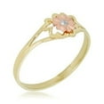 thumbnail image 5 of AVORA 10K 2-Tone Gold 0.01 CTTW Simulated Diamond CZ Flower Ring, Size 3  - Size 3, 5 of 5