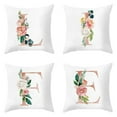 thumbnail image 2 of Valentine's Day Alphabet Decorative Throw Pillow Case, Personalized Letter Flowers Cushion Cover 18 x 18 Inch, Square Pillow Protectors for Sofa Couch Bedroom Car Chair Home Decor, J, 2 of 11