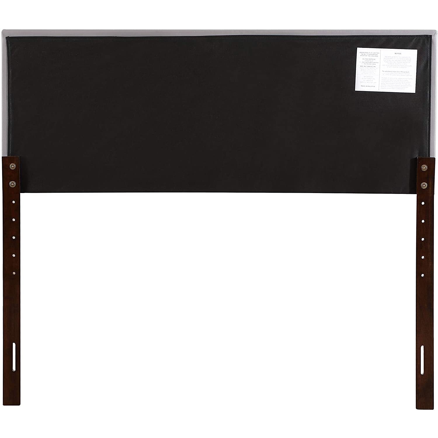Glory Furniture Super Nova Faux Leather Upholstered Full Headboard in Light Gray