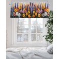 thumbnail image 5 of Curtain Valance for Windows,Garden Flower Oil Painting Art Kitchen Valances Rod Pocket Short Curtains,Blossom Daisy Lavender Floral Window Treatment Panel for Bedroom Bathroom 54x18in, 5 of 9