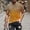 Gold, variant on Mens Shirts Crew Neck Gradient Summer Gold T-Shirts Size 5XL