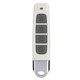 thumbnail image 1 of Control remoto de 4 teclas de plástico con código de clonación de 433 MHz para puerta de garaje (blanco + gris), 1 of 4