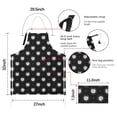 thumbnail image 7 of Black White Cat Moon Star Pattern Apron-Garden Aprons for Women with Pockets-Cotton Linen Waterproof Kitchen Cooking Gardening Aprons Adjustable for Kitchen,Cooking,BBQ and Salon 33x27 Inch, 7 of 7