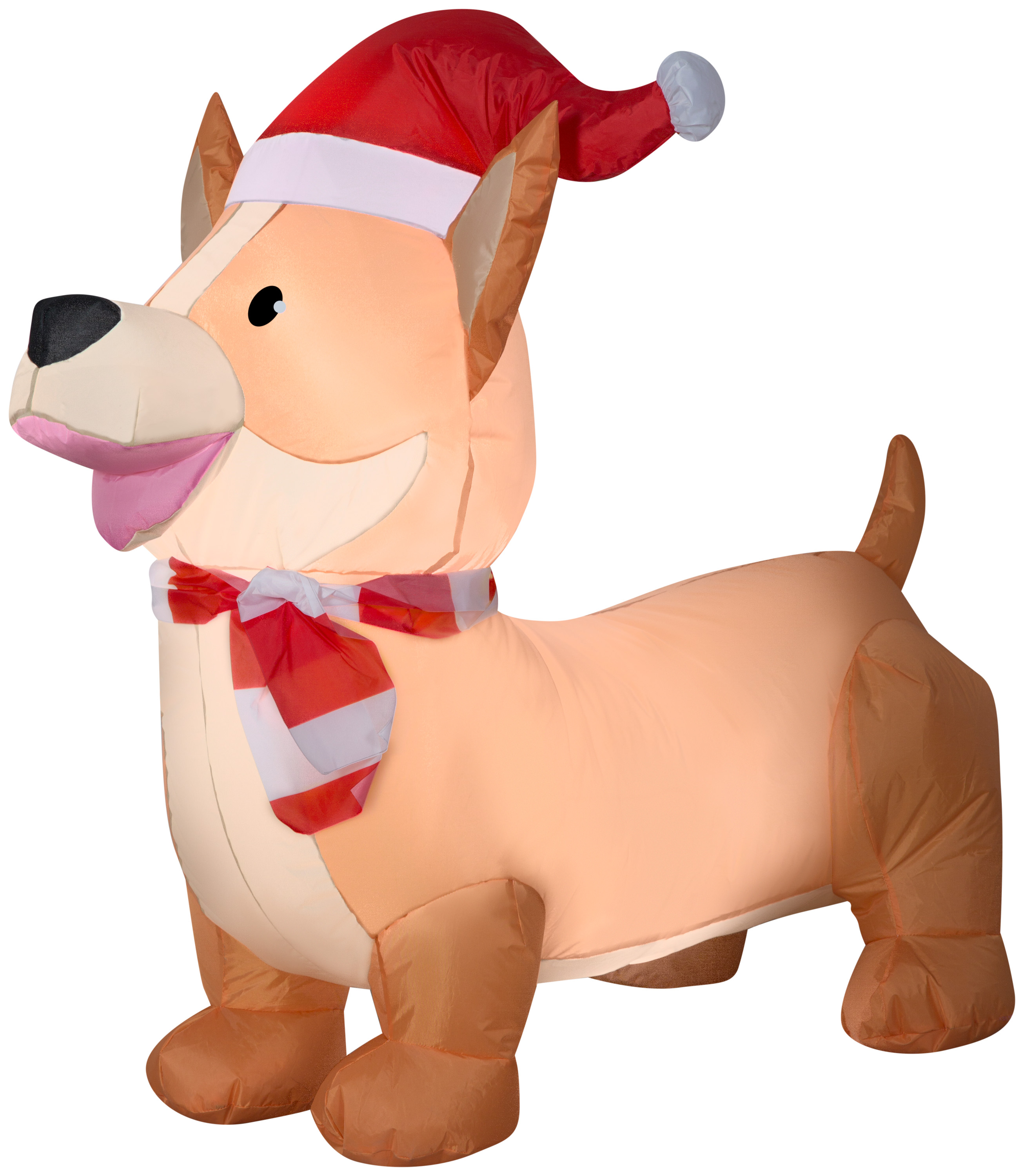Holiday Time Inflatable Corgi with Santa Hat, 3.5 Feet - Walmart.com 
