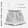 thumbnail image 3 of FORMRS Boys Swim Trunks Quick Dry Mesh Lining Beach Boardshorts, Sizes XS-XL, Sage Green Flower Pattern, 3 of 7