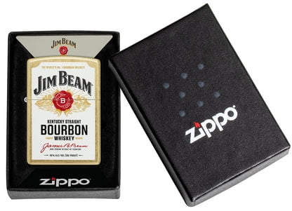Zippo Lighter - Customized Engraved Message on Windproof Jim Beam 46305
