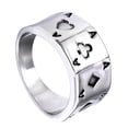 thumbnail image 3 of MasteelfCA 1 Pce Bague en Acier Inoxydable Mode Bijou Doigt Exquis Décoration Rétro, 3 of 7