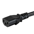 thumbnail image 4 of Monoprice Heavy Duty Extension Cord - 2 Feet - Black | IEC 60320 C14 to IEC 60320 C13, 14AWG, 15A, SJT, 100-250V, 4 of 6
