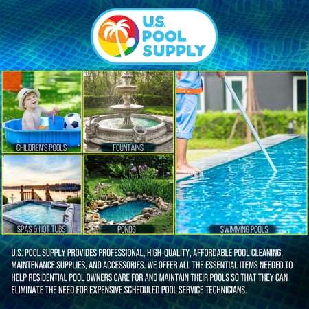 U.S. Pool Supply 6 Foot Heavy-Duty Above Ground Pool Hose, 1.5 - Black Replacement Filter Connecting Hose, Flexible Spiral Wound EVA - Compatible with Intex for Pool Filter Pumps - Skimmer Pump