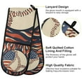thumbnail image 2 of Yayeee Double Oven Mitt Kitchen Heat Resistant Baking 35" x7" Quilted Glove, Baseball Pattern, 2 of 6
