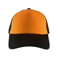 thumbnail image 2 of Top Headwear Low Profile Trucker Foam Mesh Hat, Neon Orange/Black, 2 of 4