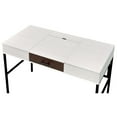 thumbnail image 5 of Bowery Hill Wooden 1-Drawer Writing Desk with USB Port in Natural and Black, 5 of 8