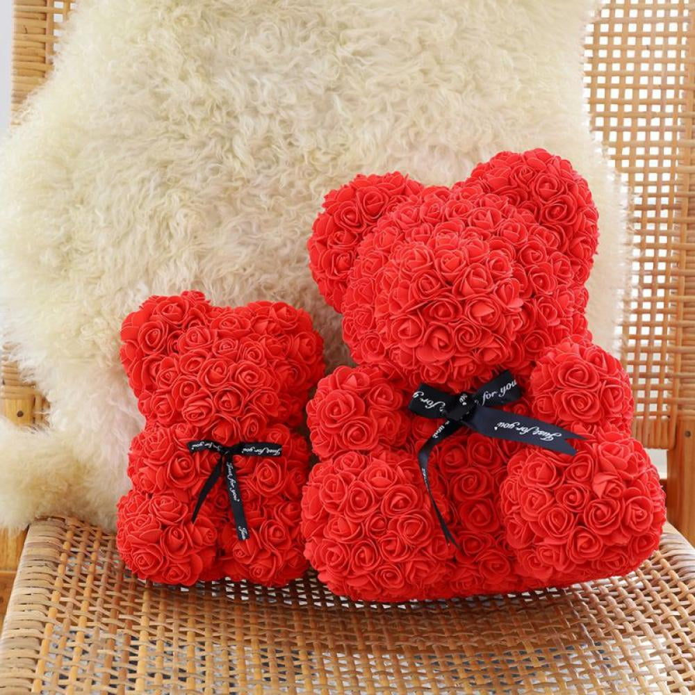 Rose Bear Doll 40CM Flowers Bear Birthday Wedding Valentine's Day Toys Xmas Gift 