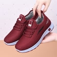 thumbnail image 2 of EKVAHL Orthopedic Lace Up Sneakers for Women, Knit Mesh Arch Support Wide Fit Rebound Cushioned Walking Shoes, Non Slip Daily Fitness Trainers Red, 2 of 5